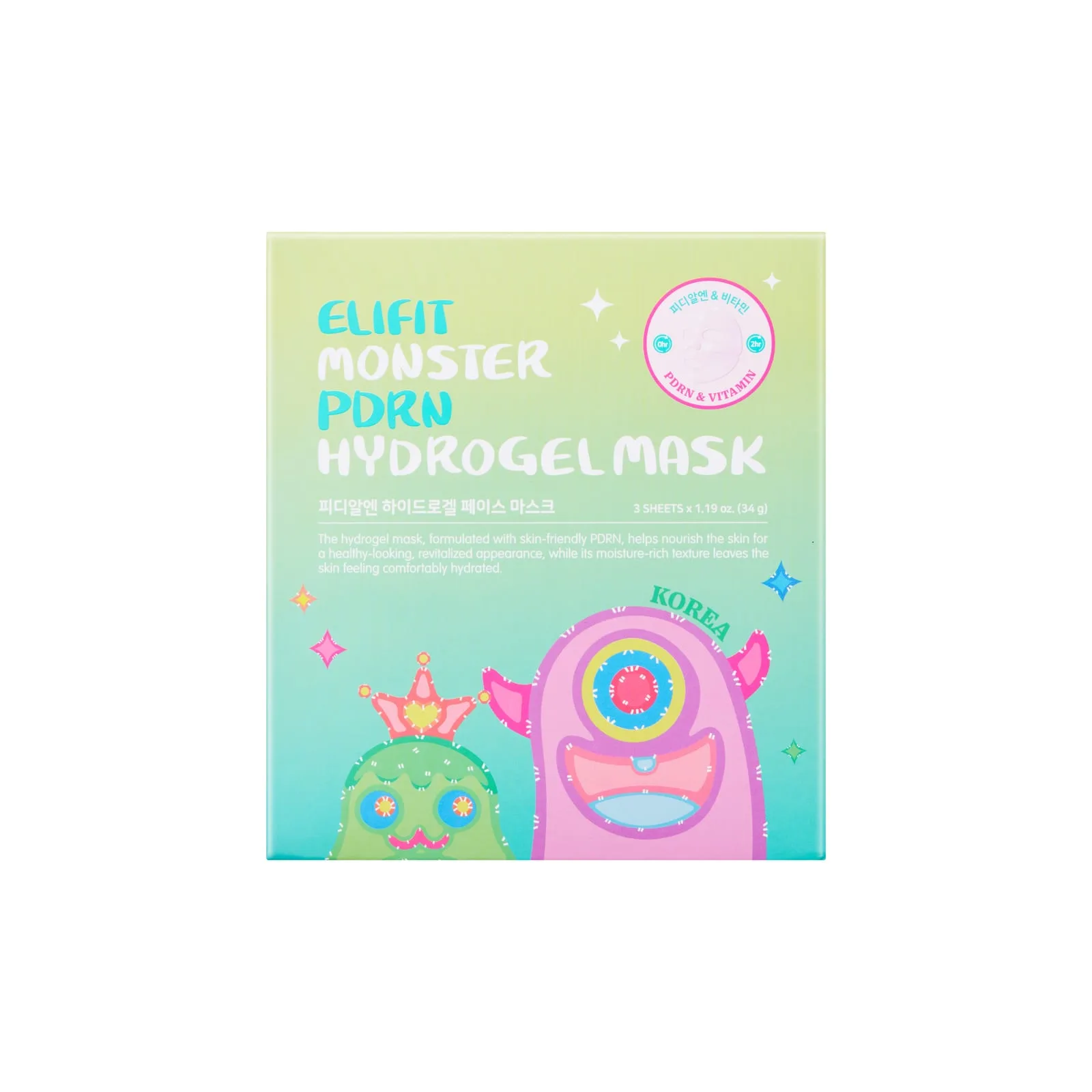 Ellifit Monster PDRN Hydrogel Mask 3 Sheets