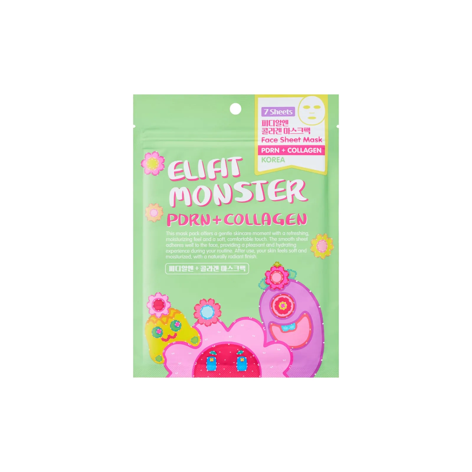Elifit Wonderland Monster PDRN Collagen Mask Pack 7 pieces