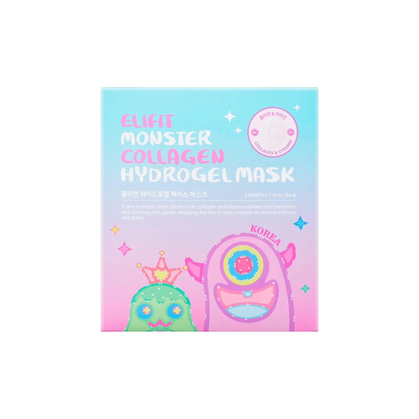 Ellifit Collagen Hydrogel Mask 3 Sheets